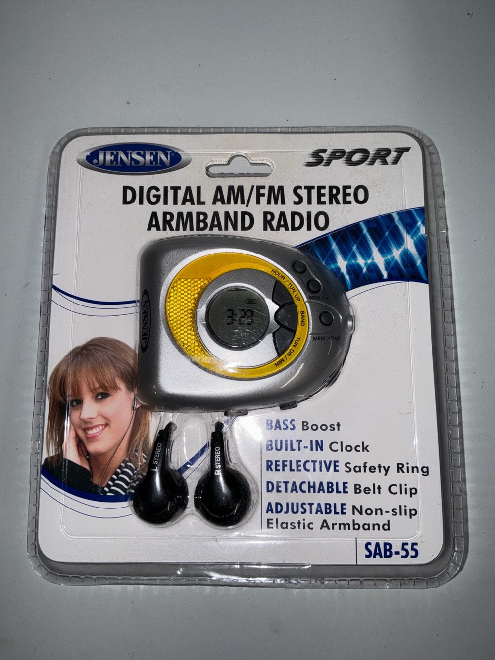 Jensen Silver Portable AM/FM Armband Radio
